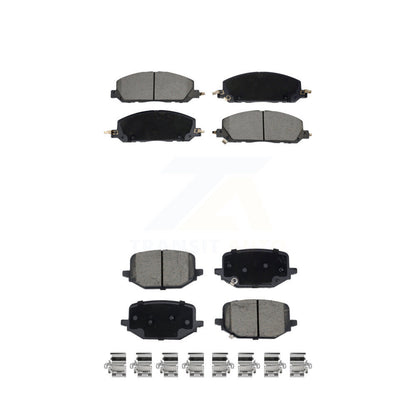Ceramic Brake Pads Front Rear Kit For Lincoln Aviator Ford Police Interceptor