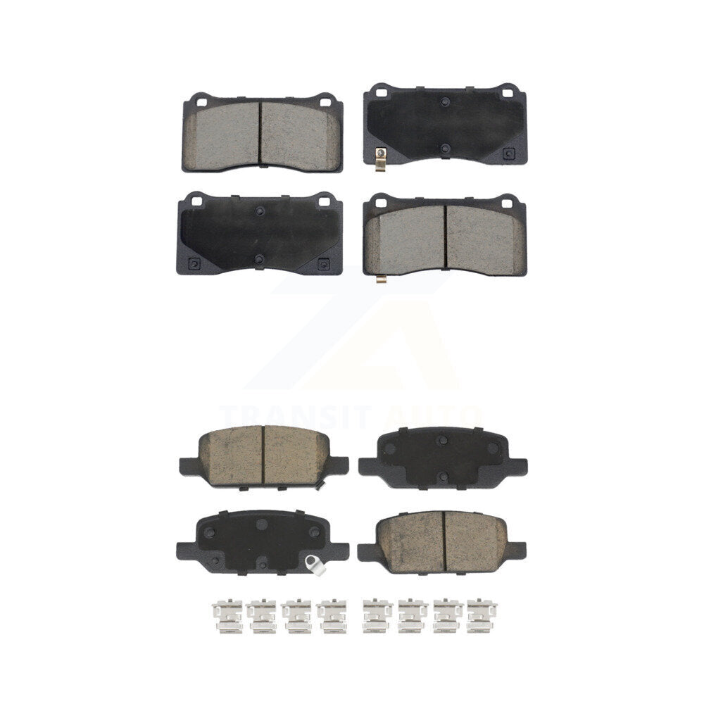 Ceramic Brake Pads Front Rear Kit For 17-23 Tesla 3 With Gray Painted Calipers