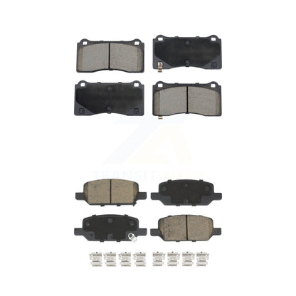 Ceramic Brake Pads Front Rear Kit For 17-23 Tesla 3 With Gray Painted Calipers