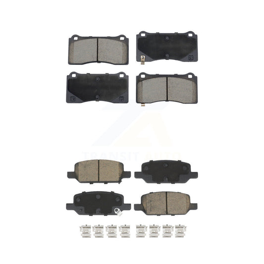 Ceramic Brake Pads Front Rear Kit For 17-23 Tesla 3 With Gray Painted Calipers