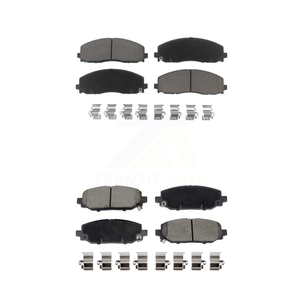 Ceramic Brake Pads Front Rear Kit For Jeep Wrangler