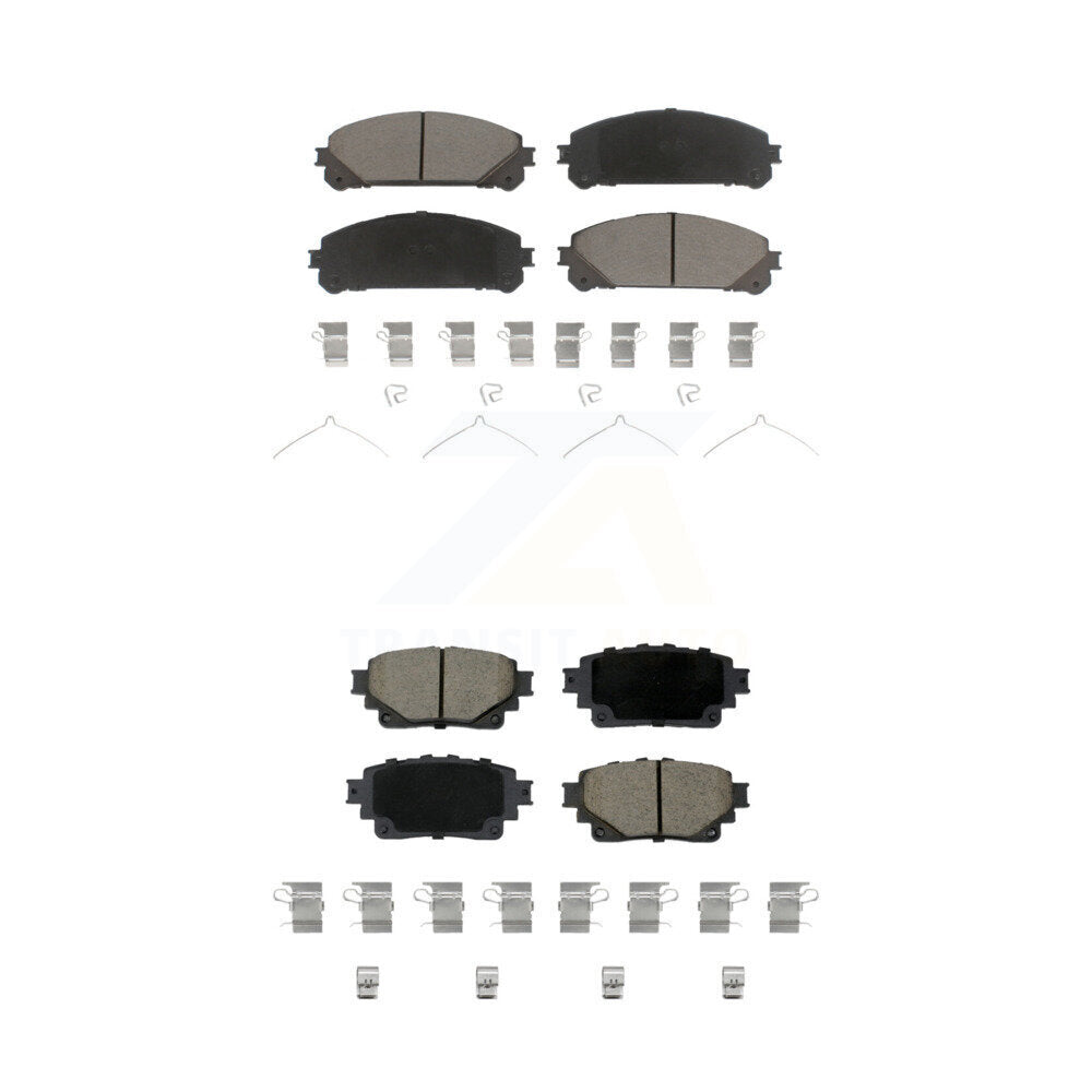 Ceramic Brake Pads Front Rear Kit For Toyota Highlander Sienna Lexus RAV4 Prime