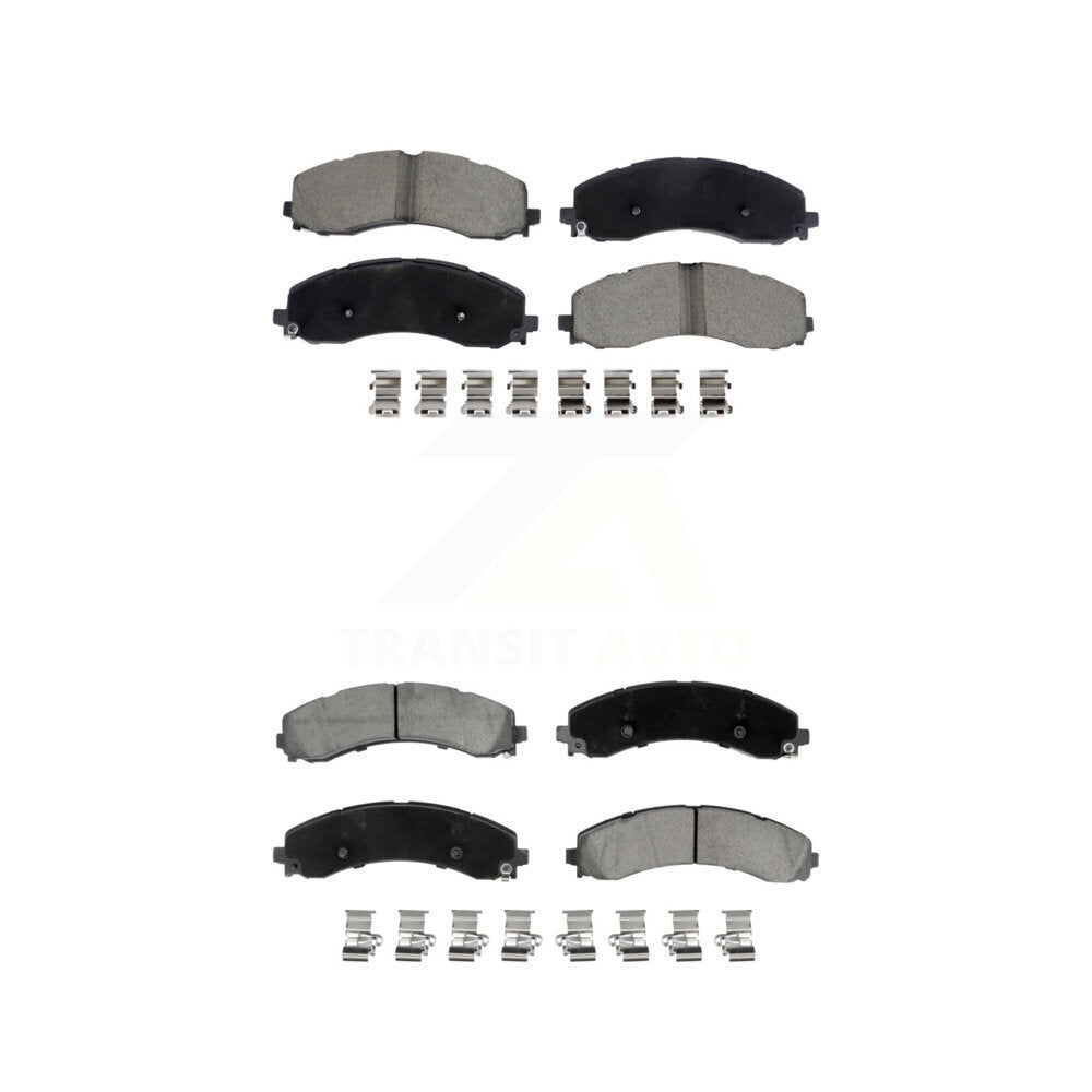 Ceramic Brake Pads Front Rear Kit For 2019-2022 Ram 3500 With Dual Wheels
