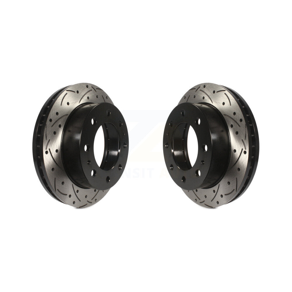 Drill Slot Brake Rotors Front Pair For GMC Chevrolet Sierra 2500 HD Silverado H2