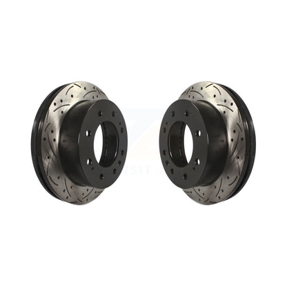Drilled Slot Brake Rotors Front Pair For GMC Chevrolet Sierra 2500 HD Silverado
