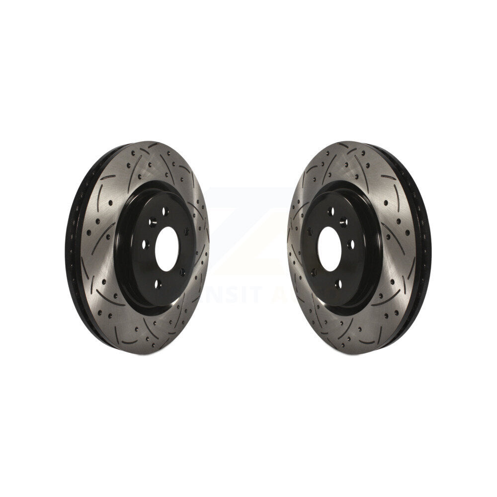 Drill Slot Brake Rotors Front Pair For Ford Explorer Flex Taurus Lincoln MKT MKS