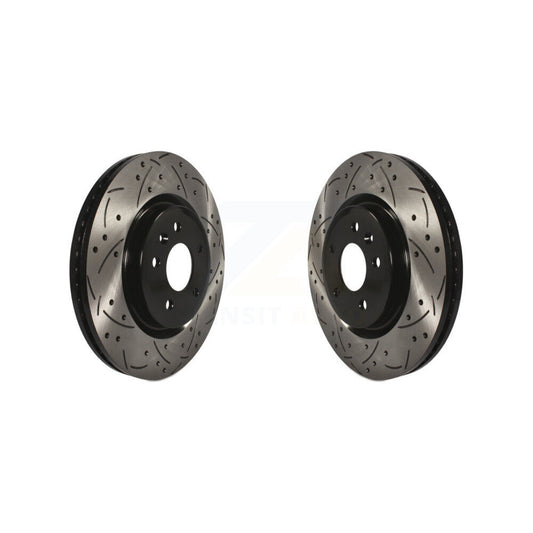 Drill Slot Brake Rotors Front Pair For Ford Explorer Flex Taurus Lincoln MKT MKS