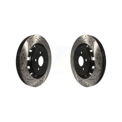 Drilled Slot Brake Rotor Front Pair For Ford Explorer Flex Taurus Police Utility