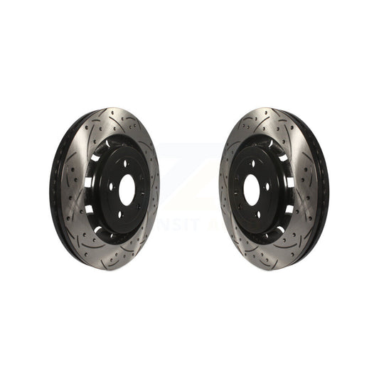 Drilled Slot Brake Rotor Front Pair For Ford Explorer Flex Taurus Police Utility