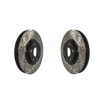 Drilled Slot Brake Rotor Front Pair For Ford Edge Lincoln Continental Police SSV