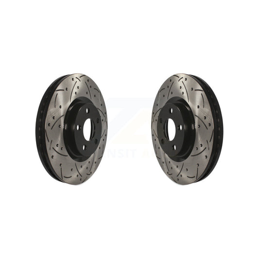 Drilled Slot Brake Rotor Front Pair For Ford Edge Lincoln Continental Police SSV