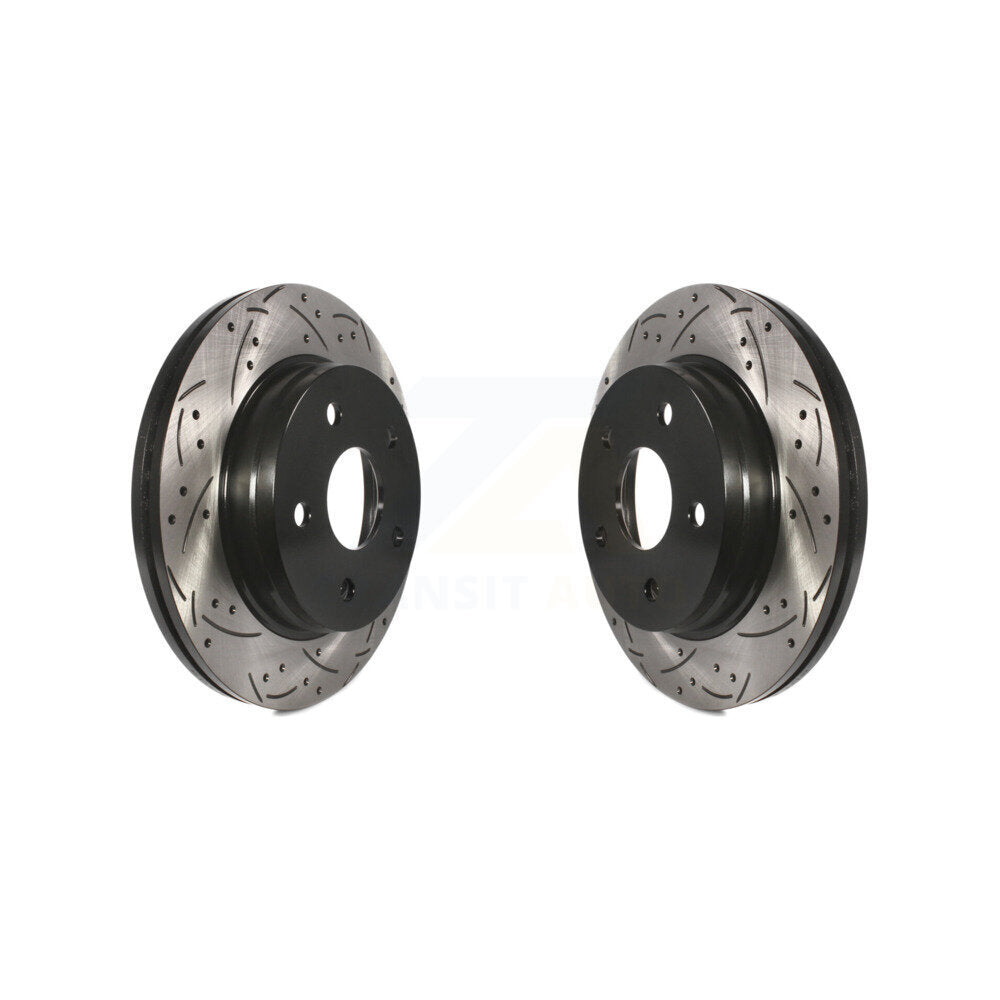 Drilled Slot Brake Rotors Front Pair For Ram 1500 Classic Dodge Durango Chrysler