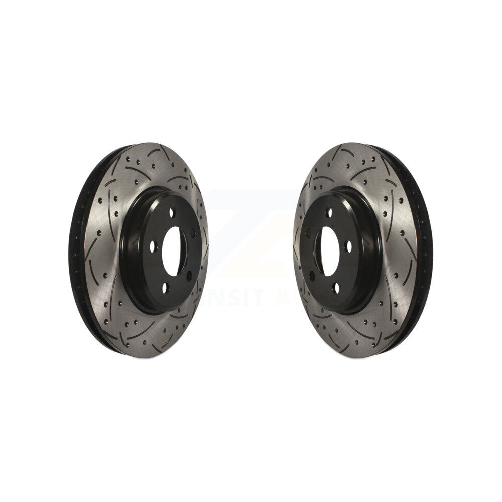 Drill Slot Disc Brake Rotor Front Pair For Dodge Chrysler 300 Charger Challenger