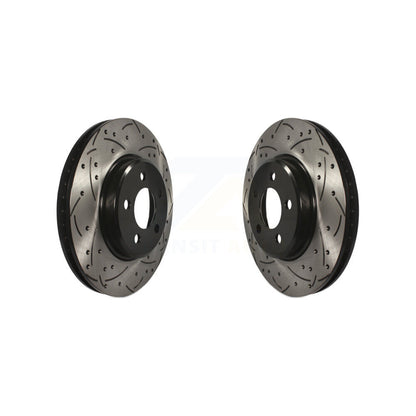 Drill Slot Disc Brake Rotor Front Pair For Dodge Chrysler 300 Charger Challenger