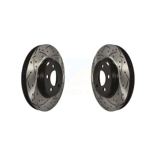 Drill Slot Disc Brake Rotor Front Pair For Dodge Chrysler 300 Charger Challenger