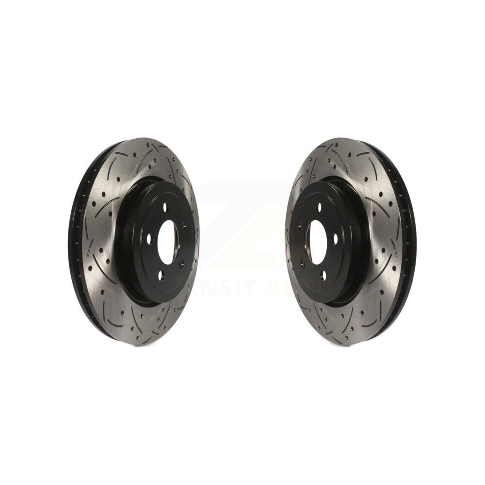 Drill Slot Disc Brake Rotor Front Pair For Dodge Chrysler 300 Charger Challenger