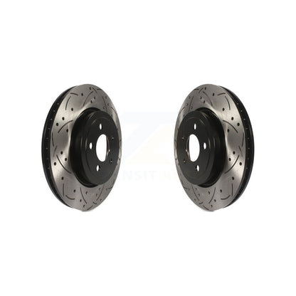 Drill Slot Disc Brake Rotor Front Pair For Dodge Chrysler 300 Charger Challenger