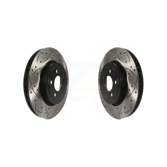 Drill Slot Disc Brake Rotor Front Pair For Dodge Chrysler 300 Charger Challenger