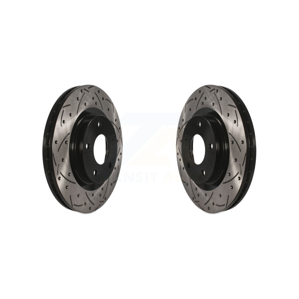 Drill Slot Brake Rotors Front Pair For Mitsubishi Jeep RVR Outlander Patriot 200
