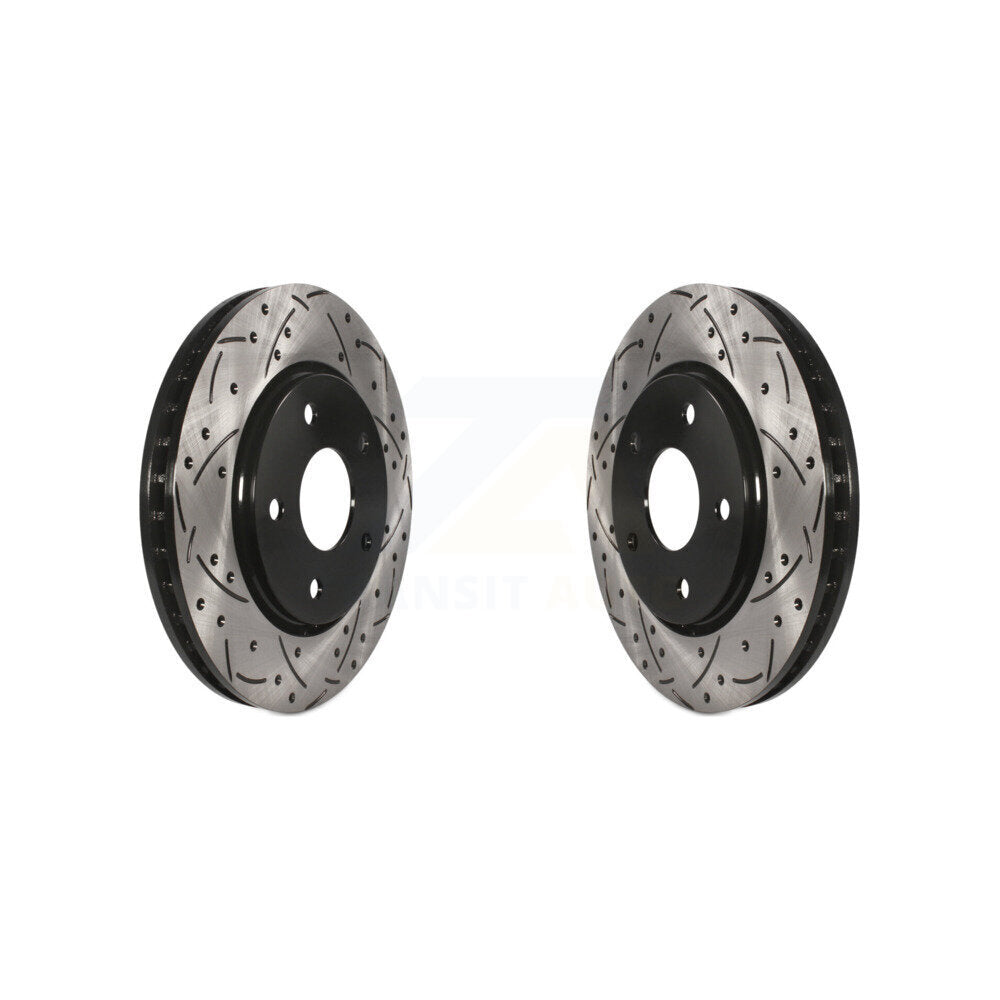 Drill Slot Brake Rotors Front Pair For Dodge Grand Caravan Journey Chrysler Town