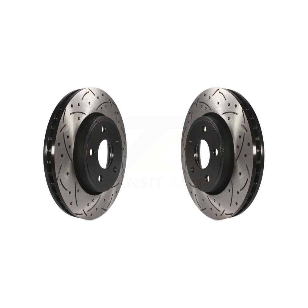 Drilled Slot Disc Brake Rotors Front Pair For Jeep Grand Cherokee Dodge Durango