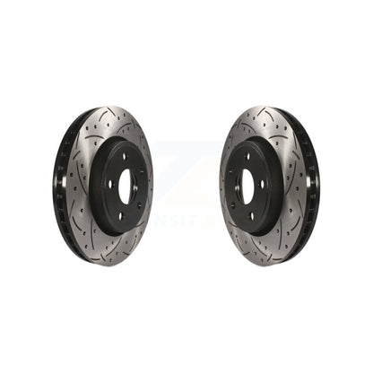 Drilled Slot Disc Brake Rotors Front Pair For Jeep Grand Cherokee Dodge Durango