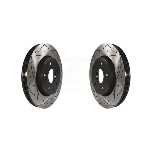 Drilled Slot Disc Brake Rotors Front Pair For Jeep Grand Cherokee Dodge Durango
