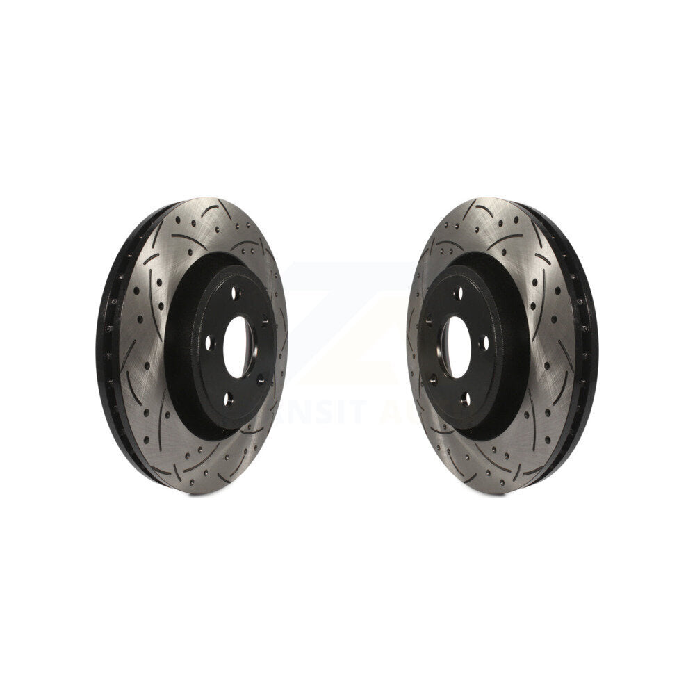 Drill Slot Disc Brake Rotors Front Pair For Jeep Grand Cherokee Dodge Durango WK