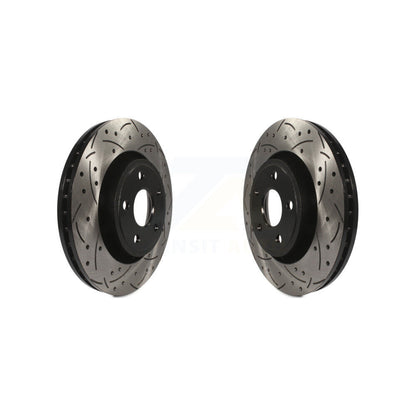 Drill Slot Disc Brake Rotors Front Pair For Jeep Grand Cherokee Dodge Durango WK