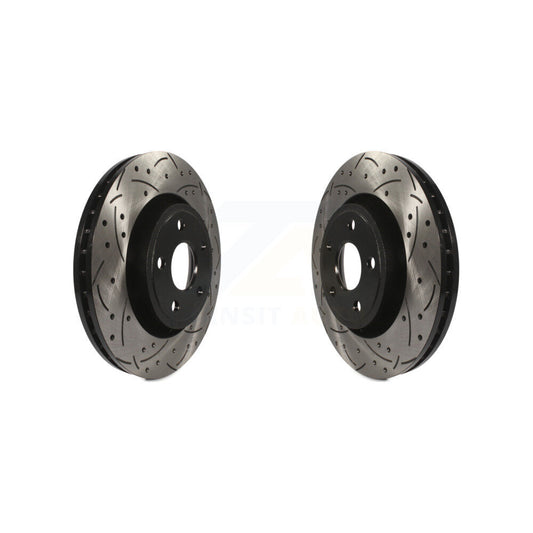 Drill Slot Disc Brake Rotors Front Pair For Jeep Grand Cherokee Dodge Durango WK