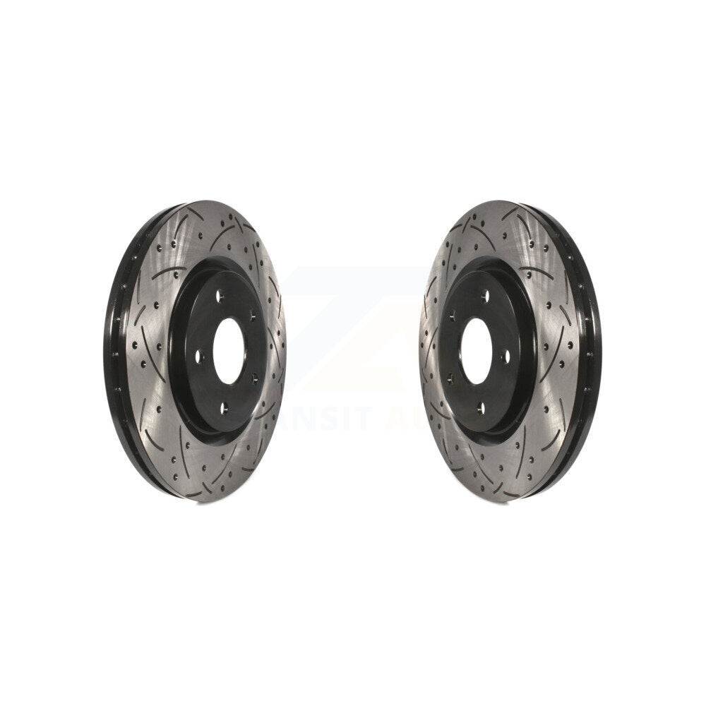 Drill Slot Brake Rotors Front Pair For Dodge Grand Caravan Journey Chrysler Town