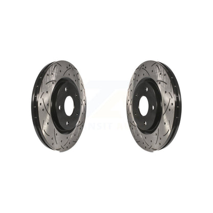 Drill Slot Brake Rotors Front Pair For Dodge Grand Caravan Journey Chrysler Town