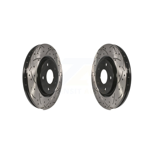 Drill Slot Brake Rotors Front Pair For Dodge Grand Caravan Journey Chrysler Town