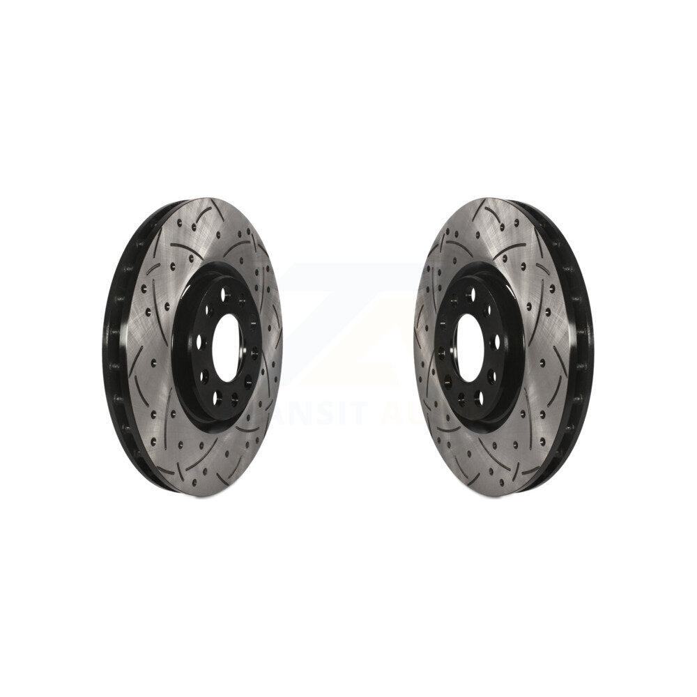 Drill Slot Brake Rotors Front Pair For Jeep Compass Chrysler 200 Dodge Dart Fiat