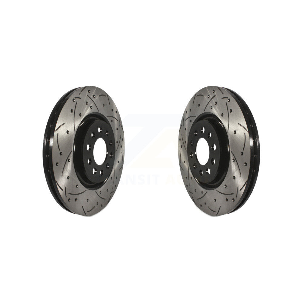 Drilled Slot Brake Rotor Front Pair For Jeep Cherokee Chrysler 200 Compass Dodge