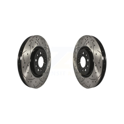 Drilled Slot Brake Rotor Front Pair For Jeep Cherokee Chrysler 200 Compass Dodge