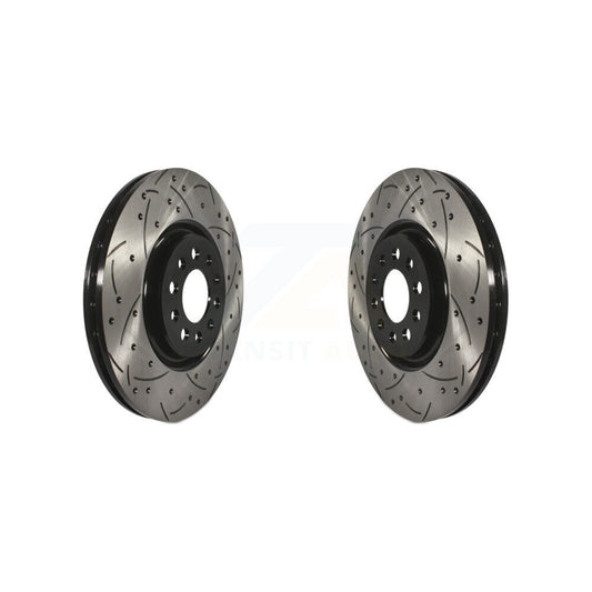 Drilled Slot Brake Rotor Front Pair For Jeep Cherokee Chrysler 200 Compass Dodge