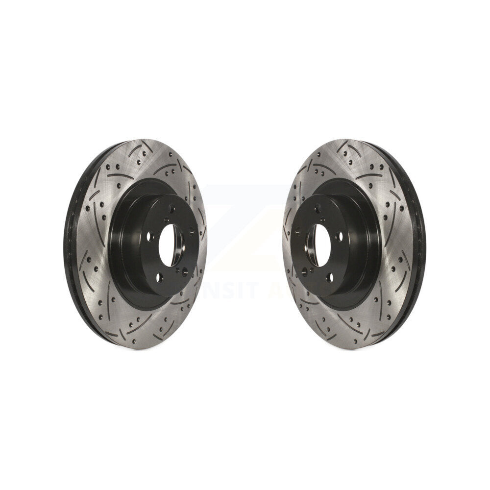 Drill Slot Brake Rotors Front Pair For Subaru Forester Impreza Outback XV Legacy