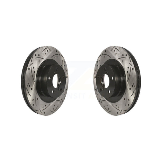 Drill Slot Brake Rotors Front Pair For Subaru Forester Impreza Outback XV Legacy