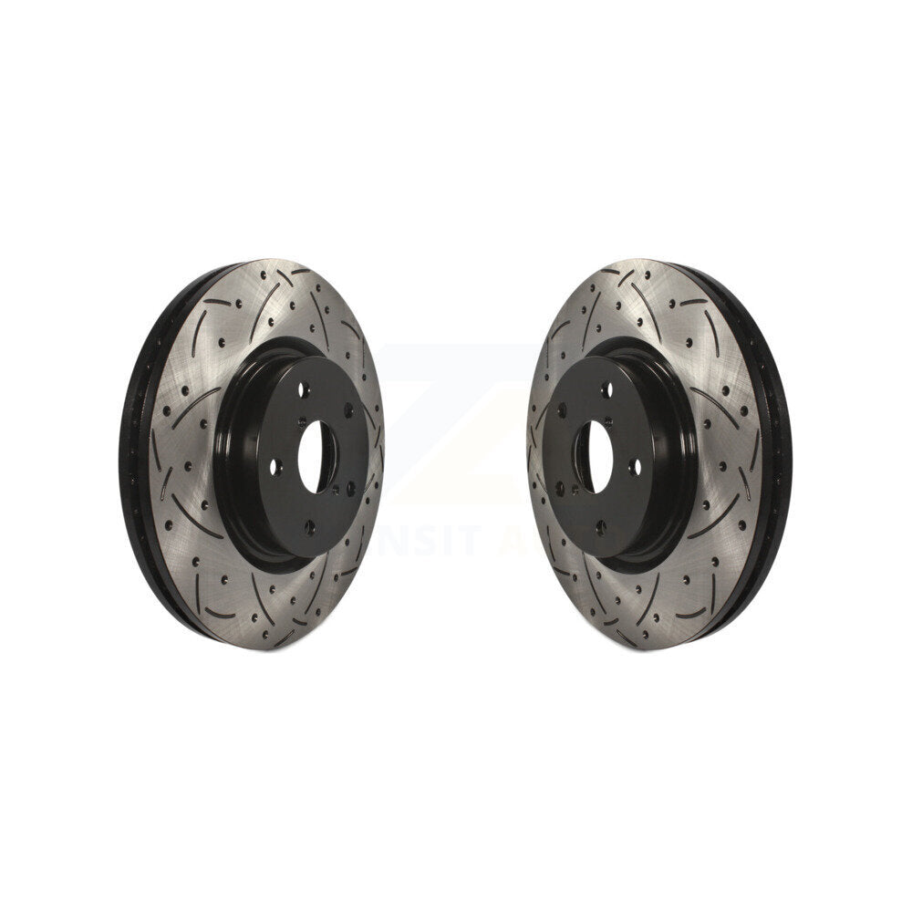 Drill Slot Disc Brake Rotors Front Pair For Subaru Outback WRX Legacy Tribeca B9