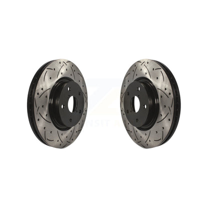 Drill Slot Disc Brake Rotors Front Pair For Subaru Outback WRX Legacy Tribeca B9