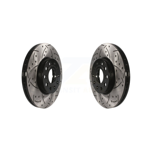 Drill Slot Brake Rotor Front Pair For Volkswagen Jetta Golf Taos SportWagen Audi