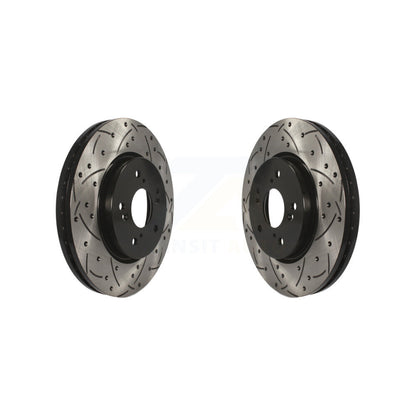 Drill Slot Disc Brake Rotor Front Pair For Honda CR-V Acura RDX Accord Crosstour