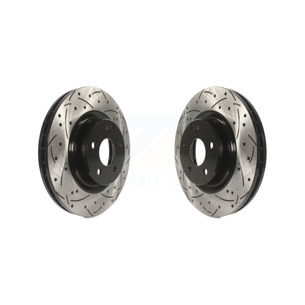 Drilled Slot Brake Rotors Front Pair For Mercedes-Benz GLK350 GLK250 E350 SL550