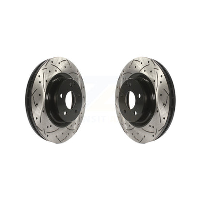 Drilled Slot Brake Rotors Front Pair For Mercedes-Benz GLK350 GLK250 E350 SL550