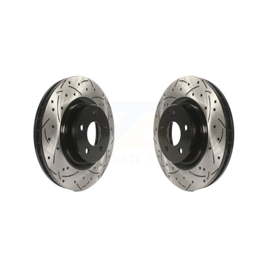Drilled Slot Brake Rotors Front Pair For Mercedes-Benz GLK350 GLK250 E350 SL550