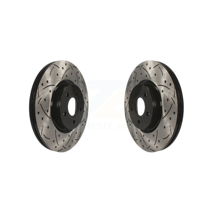 Drilled Slot Brake Rotors Front Pair For Ford Escape Focus Transit Connect Volvo