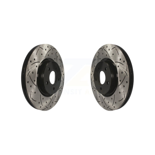 Drilled Slot Brake Rotors Front Pair For Ford Escape Focus Transit Connect Volvo