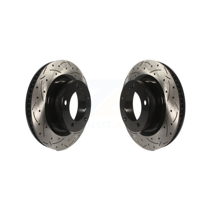 Drilled Slot Brake Rotors Front Pair For Toyota Tundra Sequoia Lexus LX570 Land