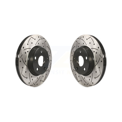 Drilled Slot Brake Rotor Front Pair For Toyota Corolla Matrix Pontiac Vibe Scion